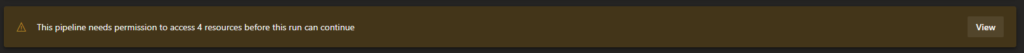 Warning hints for missing permissions of a build pipeline in Azure DevOps