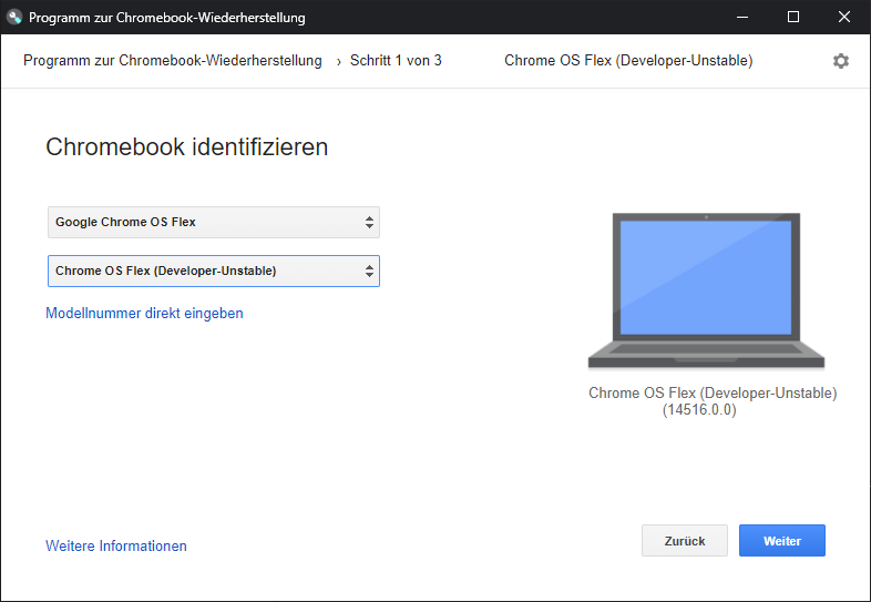 Select manufacturer and product during setup