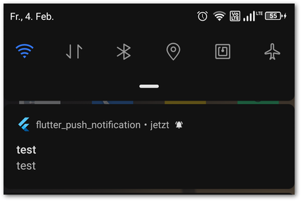 Received push notification from Firebase when app is in background
