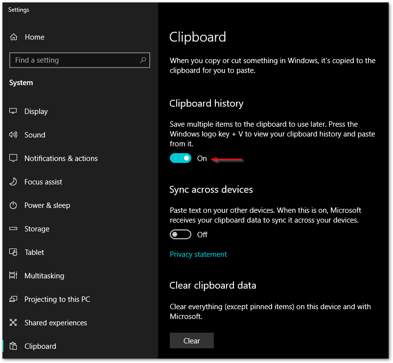 Multiple copy and paste actions with Windows clipboard history