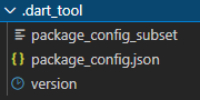 Screenshot of .dart_tool folder by author