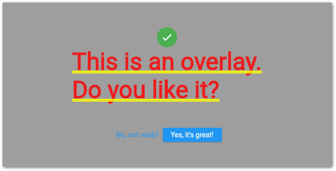 Flutter Overlay example by author