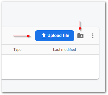 Screenshot of Firebase Storage dashboard by author