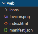 Screenshot of web folder by author